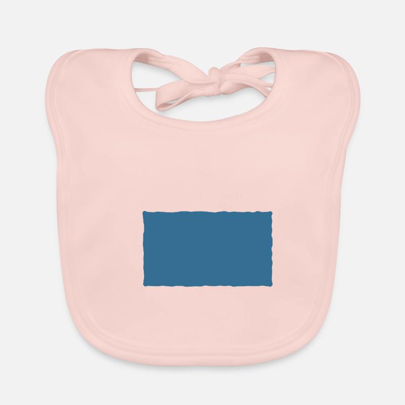 Cherry - rectangle blue Organic Baby Bibs