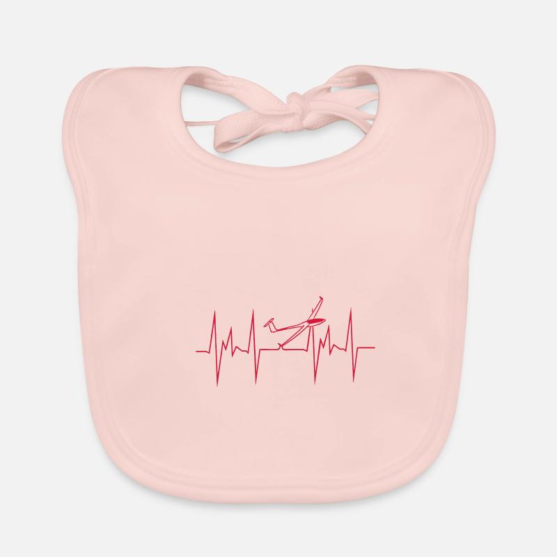 Heartbeat glider pilot gliding pilot glider Organic Baby Bibs
