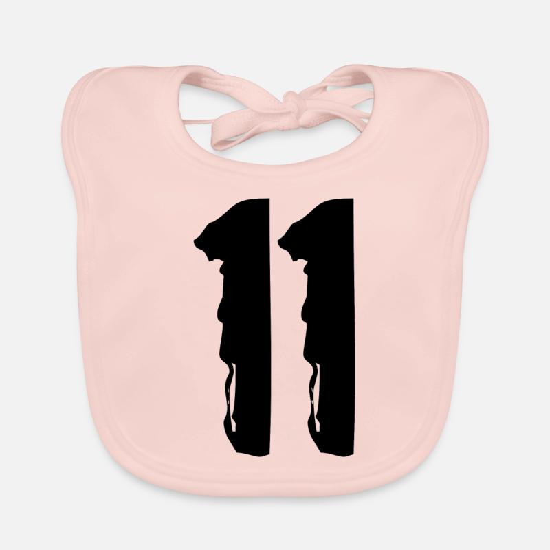11 number jersey Organic Baby Bibs
