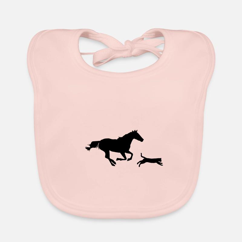 Cheval et chat Bavoir bio Bébé