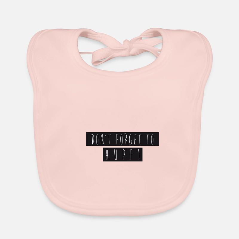 N'oubliez pas de sauter! - Bavoir bio Bébé - rose