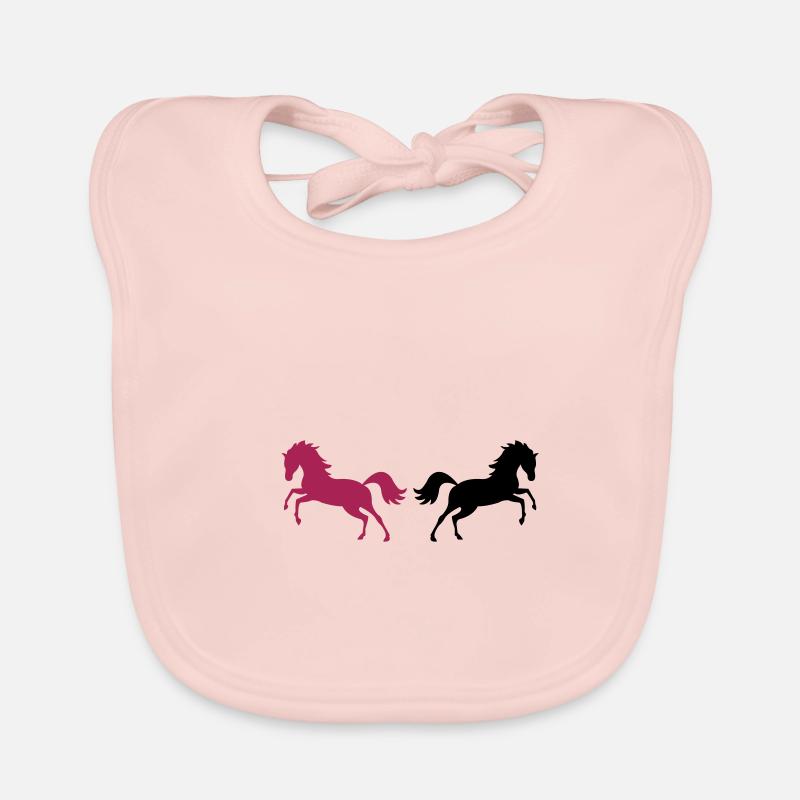 chevaux 02 Bavoir bio Bébé