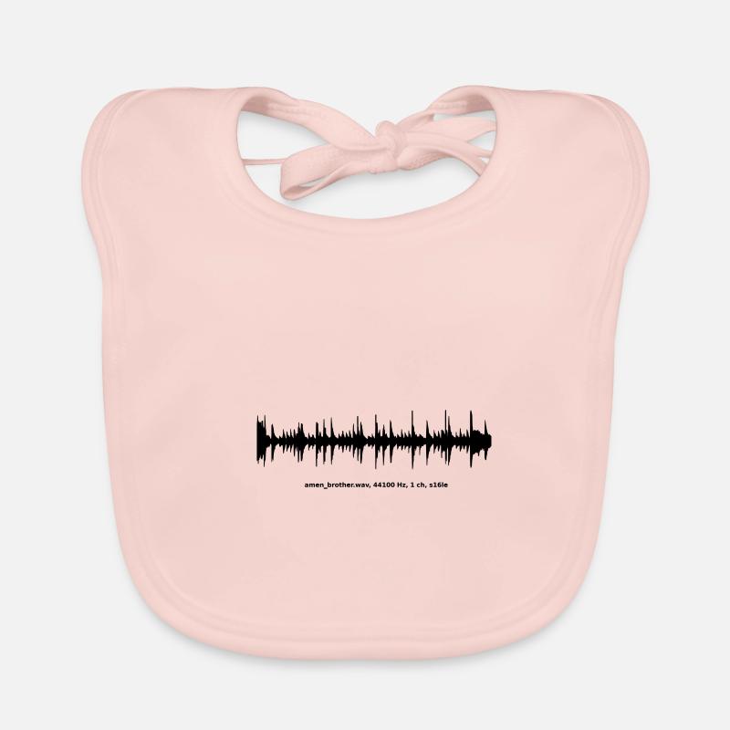 Amen break (noir) Bavoir bio Bébé