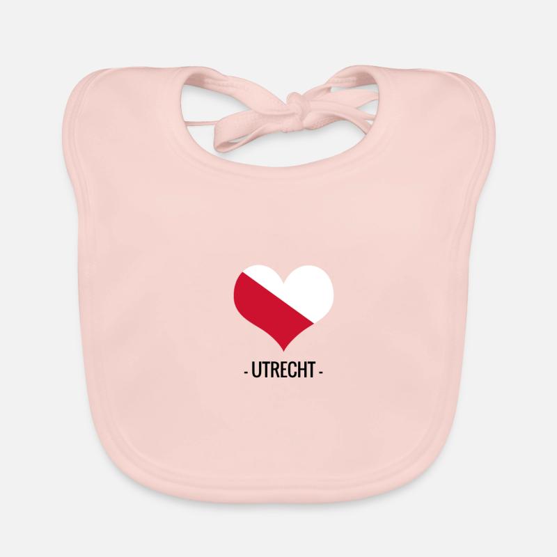 I love Utrecht logo Organic Baby Bibs