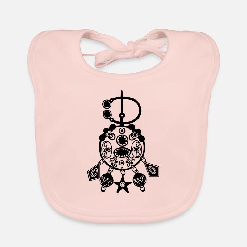 Bijoux berbères (Tabzimt) - Bavoir bio Bébé - rose