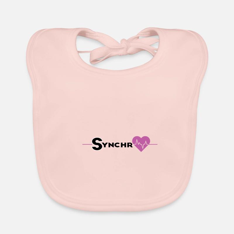 synchro coeur - Bavoir bio Bébé - rose
