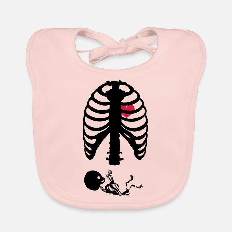 X Ray Maternity Skeleton Rips Organic Baby Bibs