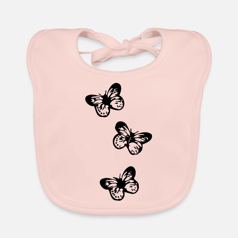 papillon, papillons, Bavoir bio Bébé