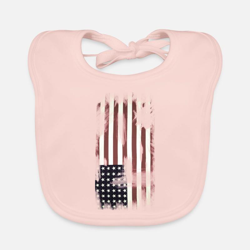 Drapeau USA Bavoir bio Bébé
