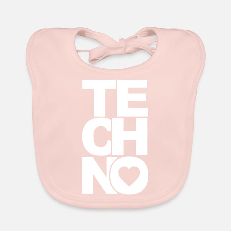 TECHNO LOVE LOVE Bavoir bio Bébé