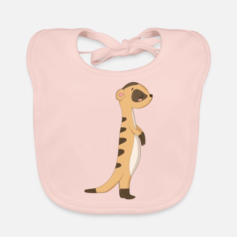 Erdmännchen Manguste Baby Bio-Lätzchen