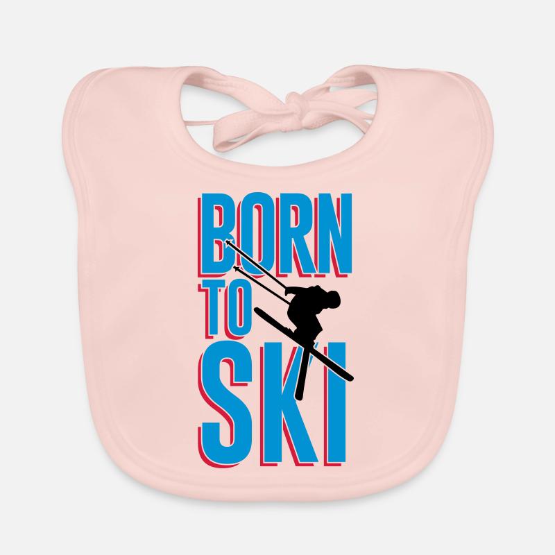 Born to Ski Baby Bio-Lätzchen