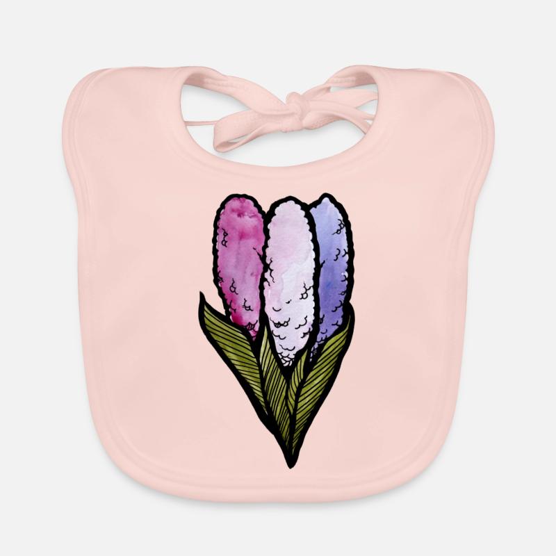 Spring Hyacinth Organic Baby Bibs