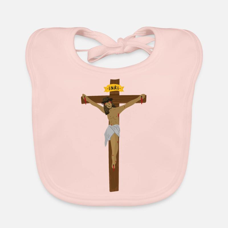Crucifix Organic Baby Bibs