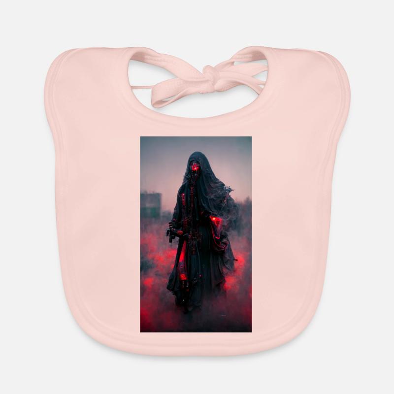 Red Grim reaper Organic Baby Bibs