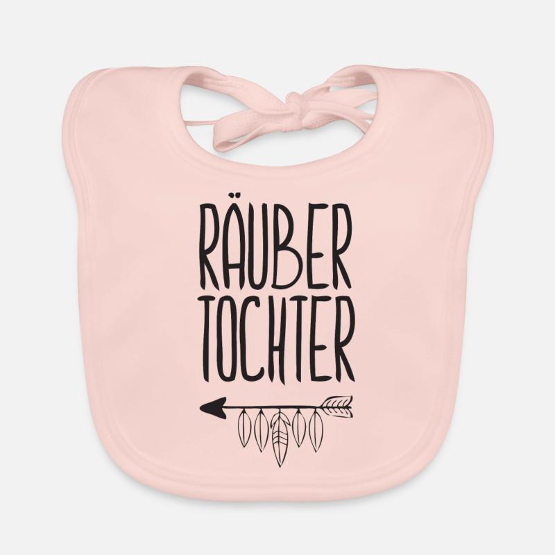 Räubertochter - Baby Bio-Lätzchen - Rose