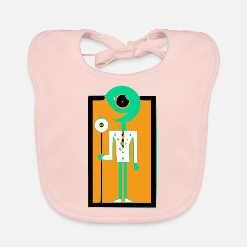 Ecko l'extra-terrestre à la fleur Bavoir bio Bébé