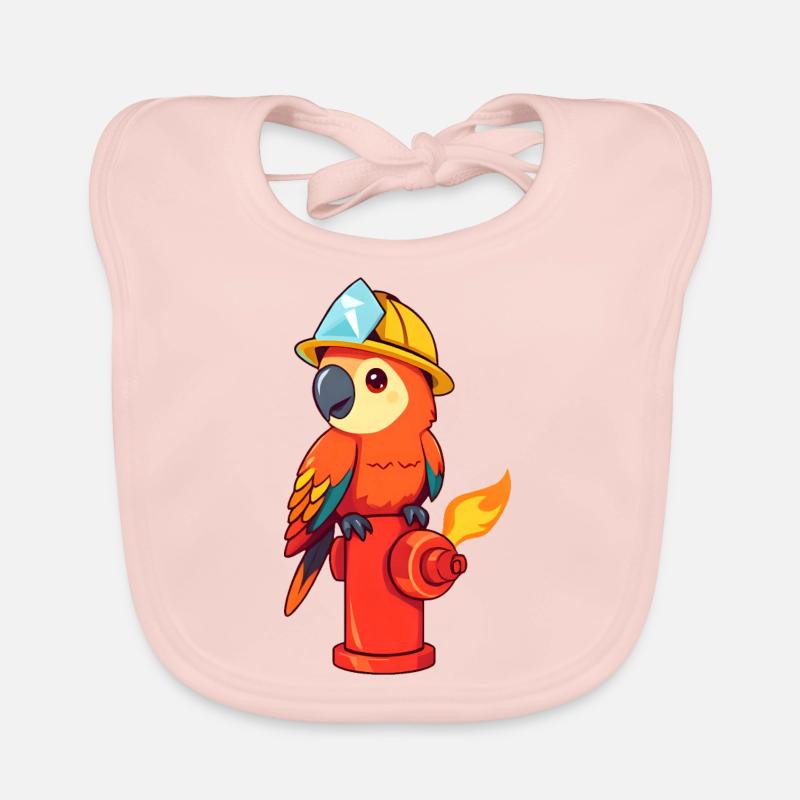 Chirpy Construction Hero with Gemstone Treasure Organic Baby Bibs