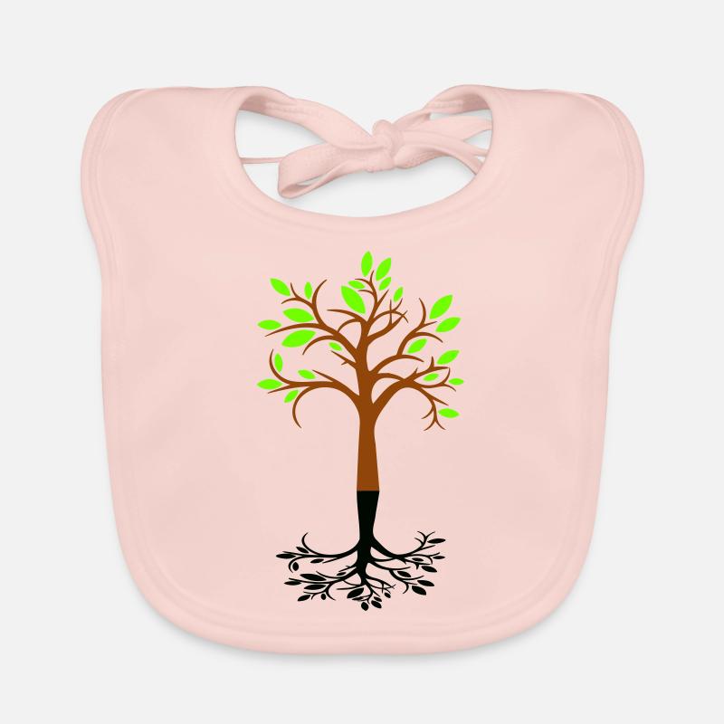 Schöner Baum Wald Bäumchen Schatten Silhouette Baby Bio-Lätzchen
