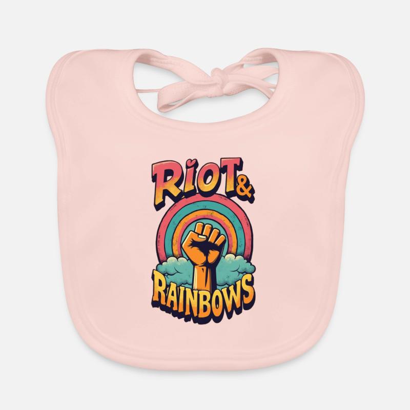Riot & Rainbows – Power & Pride Baby Bio-Lätzchen