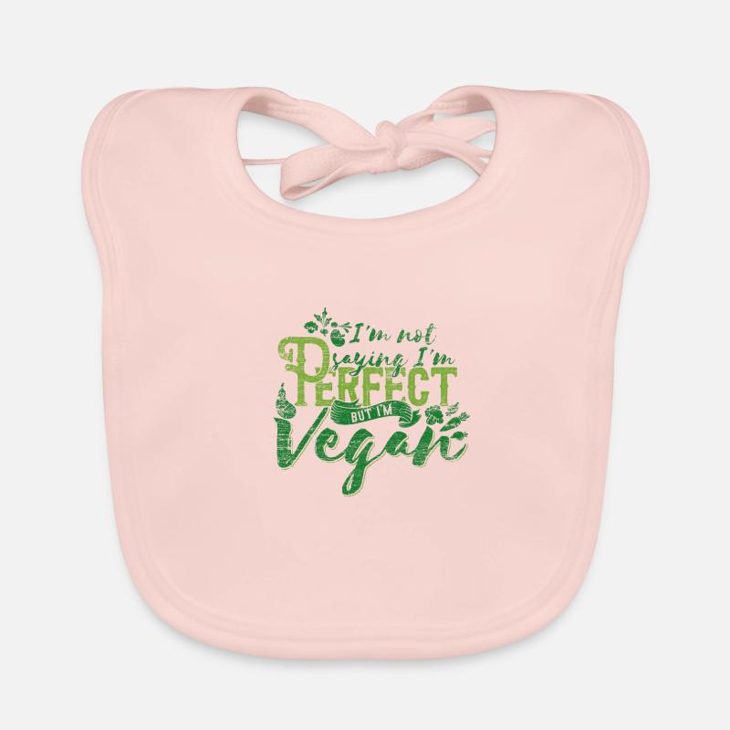 Vegetarier Herz Tier Hunger Geschenk Vegan Fleisch Baby Bio-Lätzchen