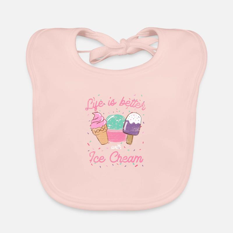 Glace, glace douce, glace, eau, glace, soleil, été, cadeau Bavoir bio Bébé