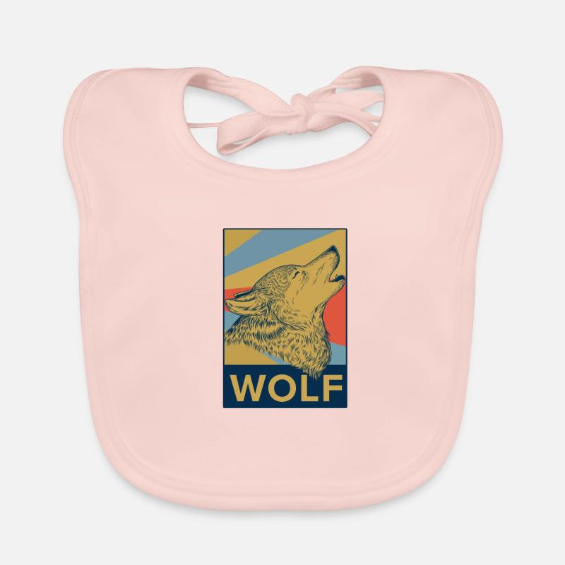 Wolf Schaf Geschenk Tier Raubtier bunt Werwolf Baby Bio-Lätzchen