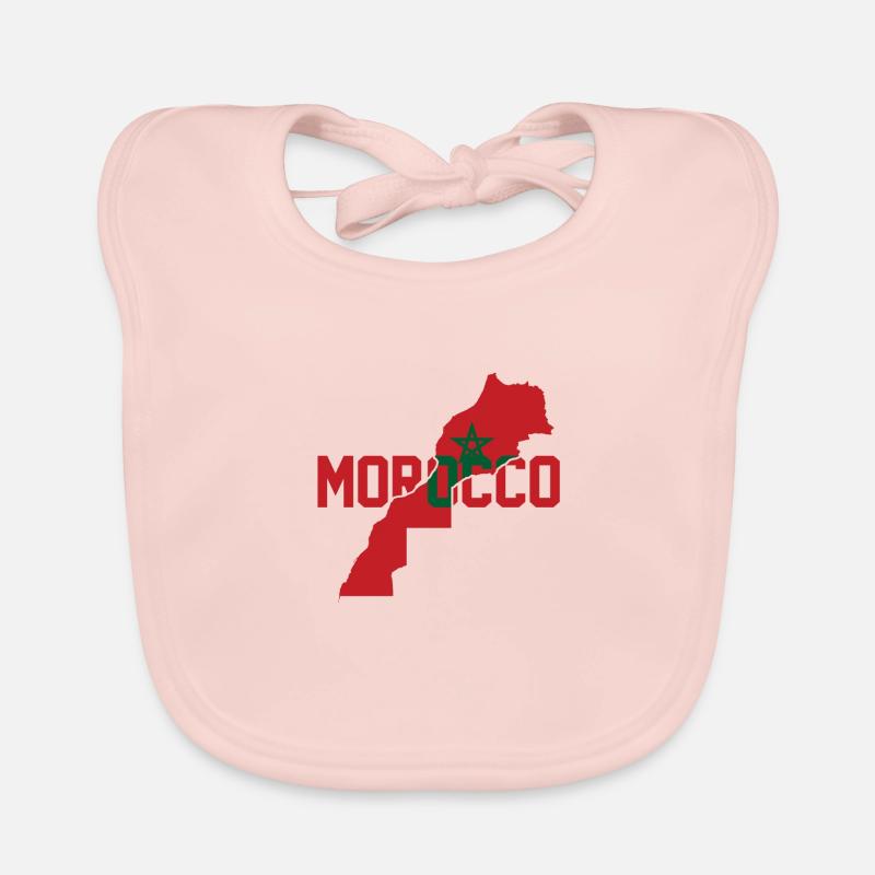 Morocco map Organic Baby Bibs