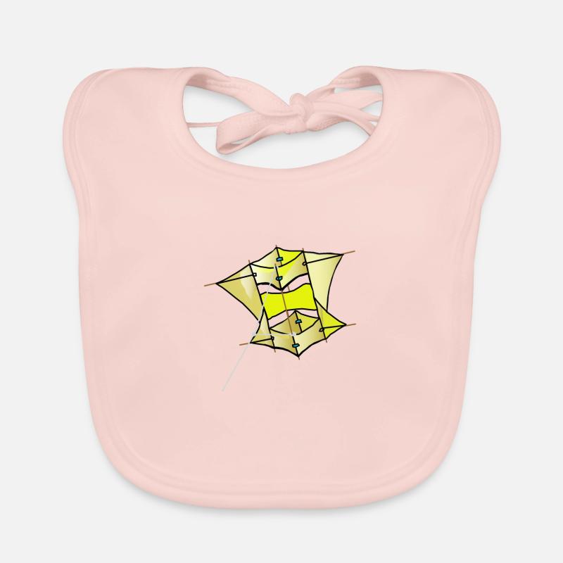 Cerf-volant multicellulaire - Bavoir bio Bébé - rose