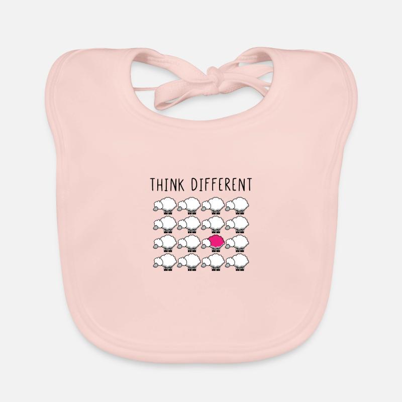 Think Different - Baby Bio-Lätzchen - Rose