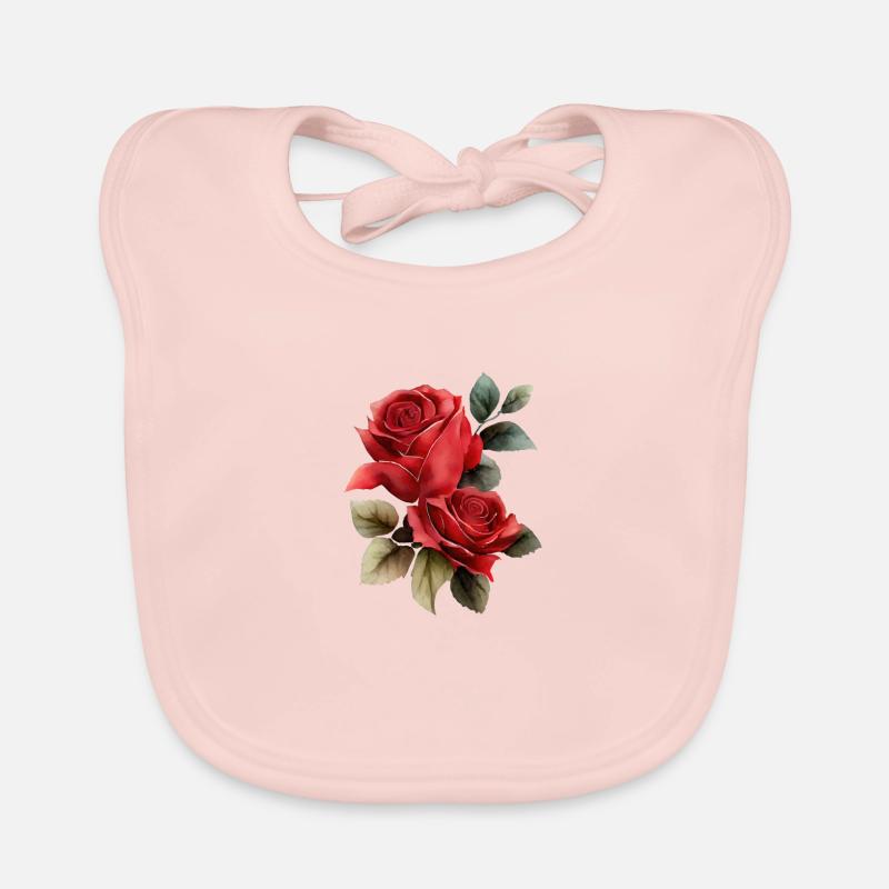 Rose - Baby Bio-Lätzchen - Rose