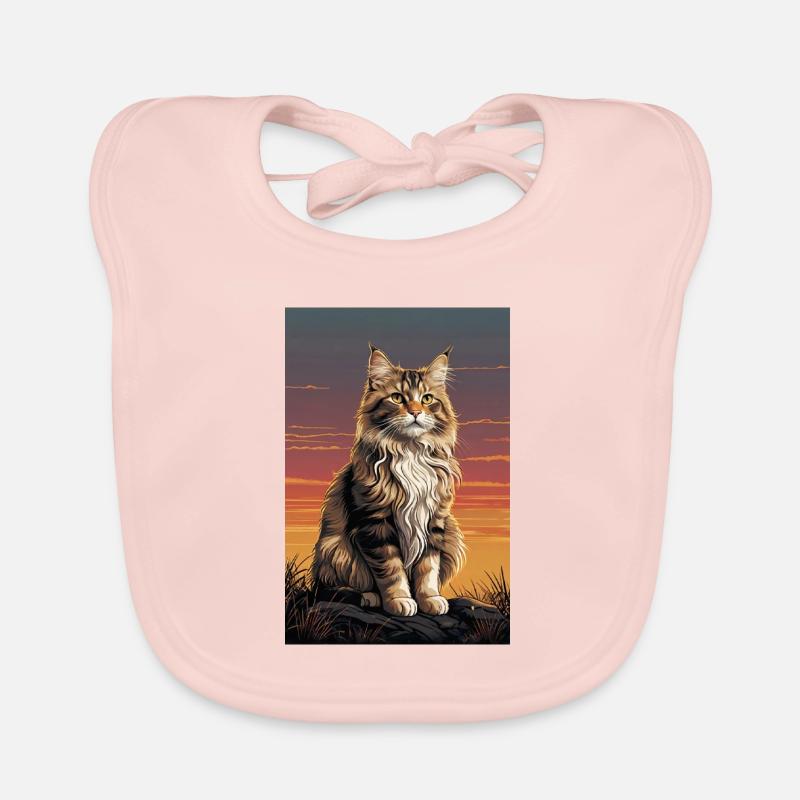 Chat des forêts norvégiennes Bavoir bio Bébé