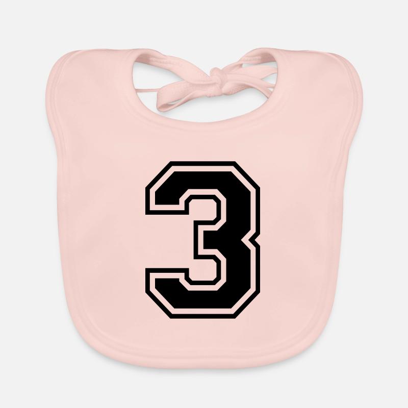 3 trois numero numero dos numero cadeau Bavoir bio Bébé