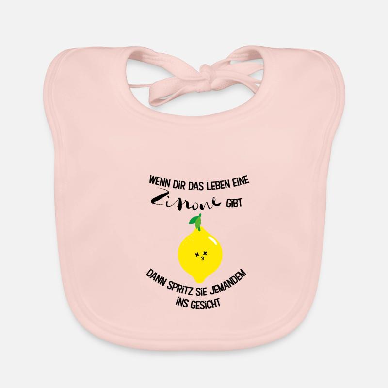 Zitrone Zitrus Sommer Früchte witzige Geschenkidee Baby Bio-Lätzchen