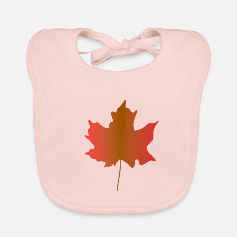 A red maple leaf from Canada Organic Baby Bibs