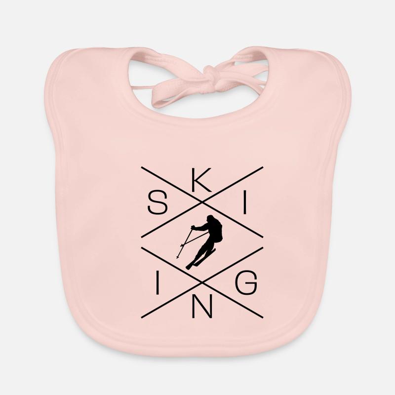 Ski - Baby Bio-Lätzchen - Rose