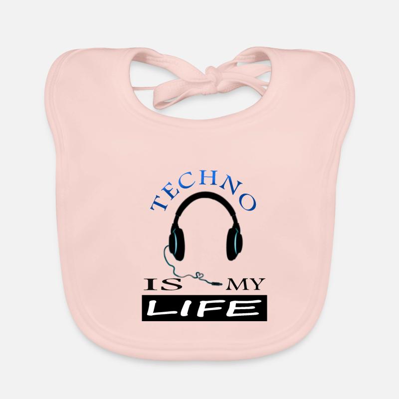 Techno Musik ist mein Leben Techno Music Geschenk Baby Bio-Lätzchen
