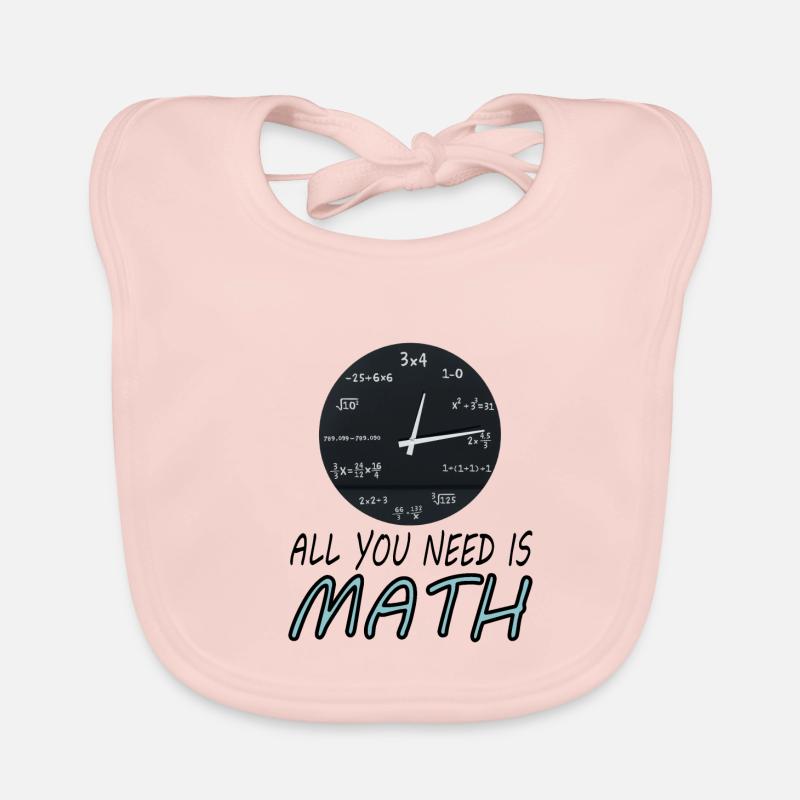 Study Math Student Math Study Gift Organic Baby Bibs