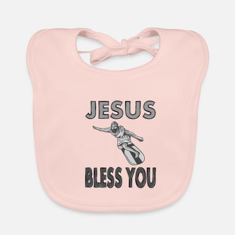 Jesus segne dich Chris Christlich Gott Geschenk Baby Bio-Lätzchen