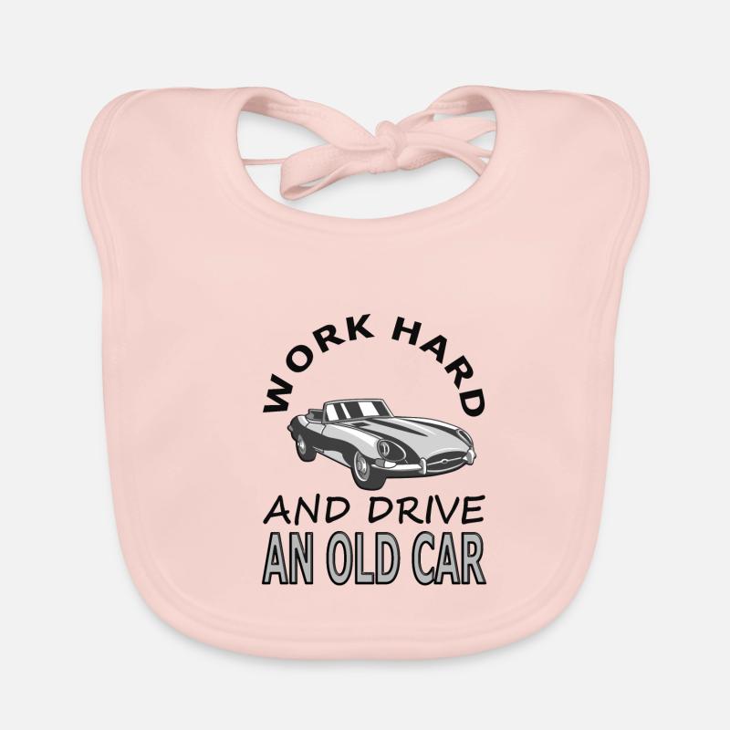 Oldtimer altes Auto Spruch Autofahrer Sprüche gift Baby Bio-Lätzchen