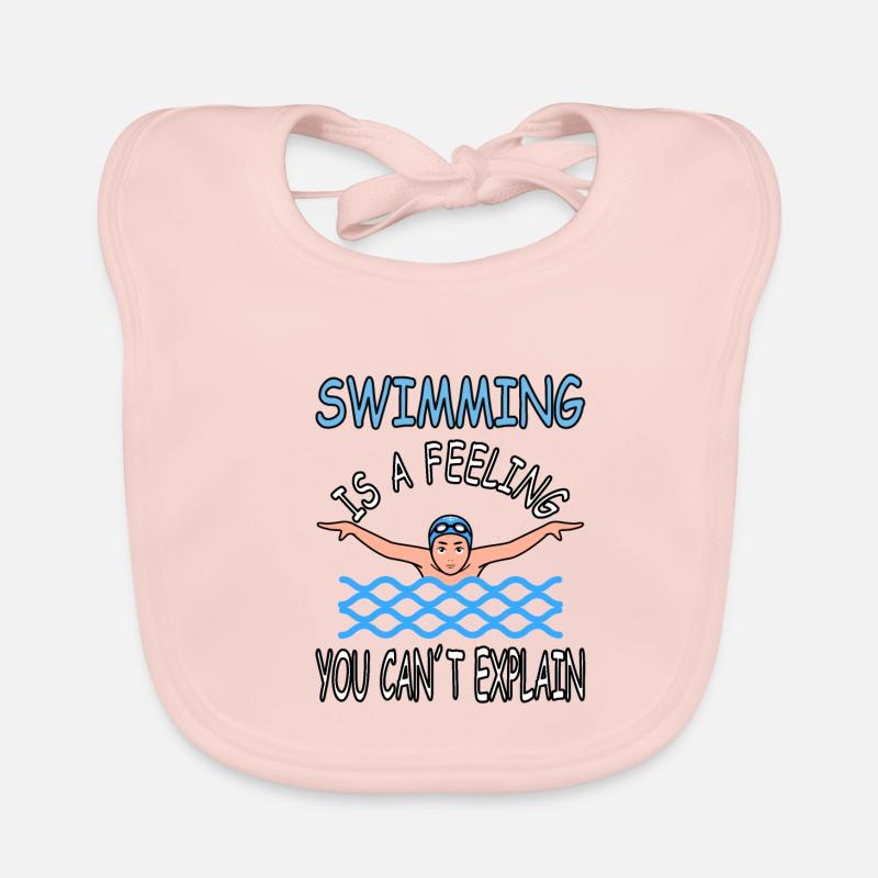 Breaststroke Diving Swimmer scuba Gift Organic Baby Bibs