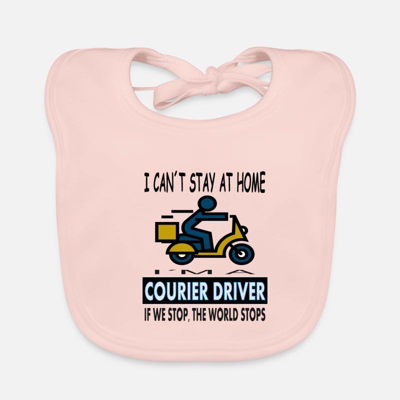 Courier driver saying cool sayings courier gift Organic Baby Bibs