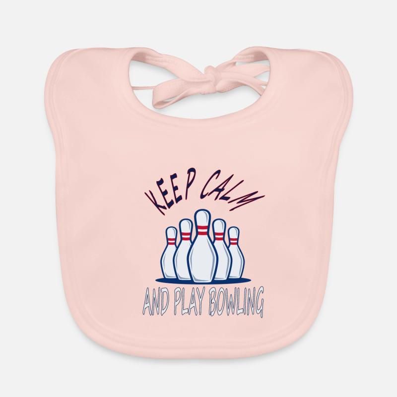 Stay calm play bowling bowling cone gift Organic Baby Bibs