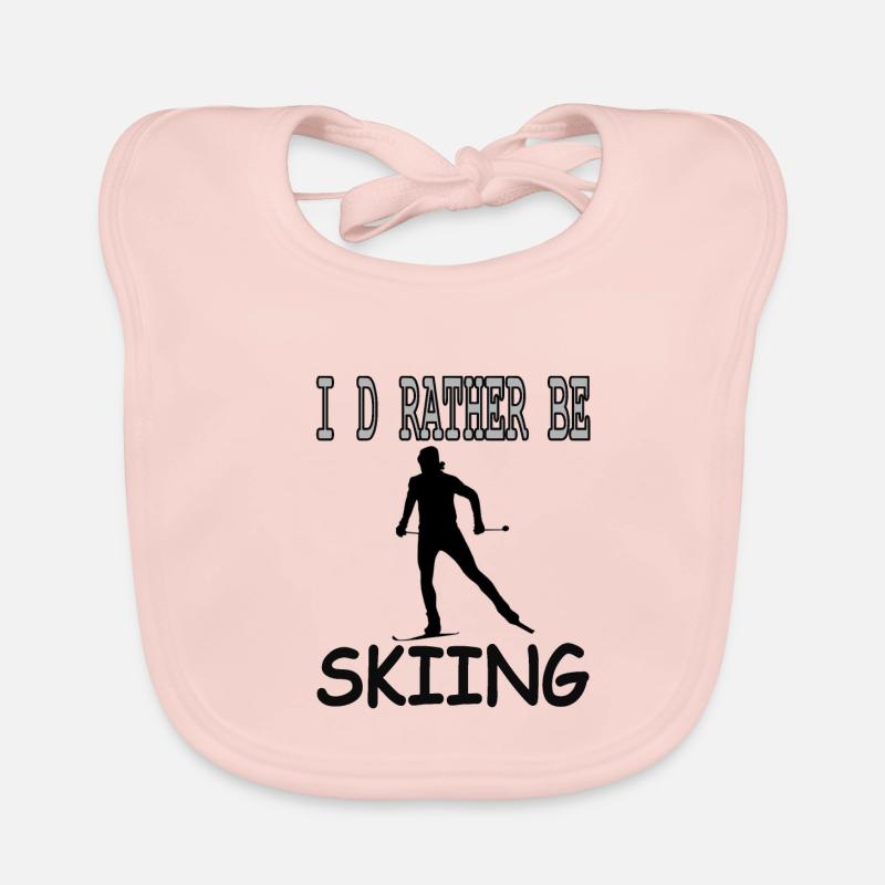 Skiing Ski Resort Ski Jumping Ski Slope Gift Organic Baby Bibs
