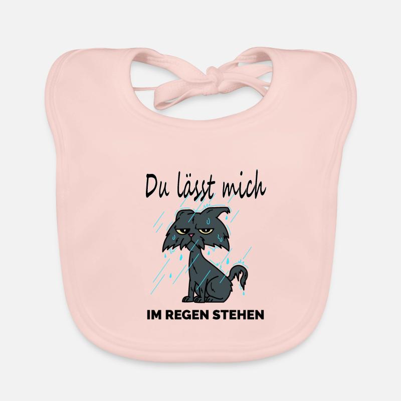 Im Regen stehen lassen cooler Spruch Geschenkidee Baby Bio-Lätzchen