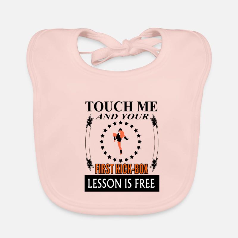 kick box kickboxer kickboxing boxe match cadeau Bavoir bio Bébé