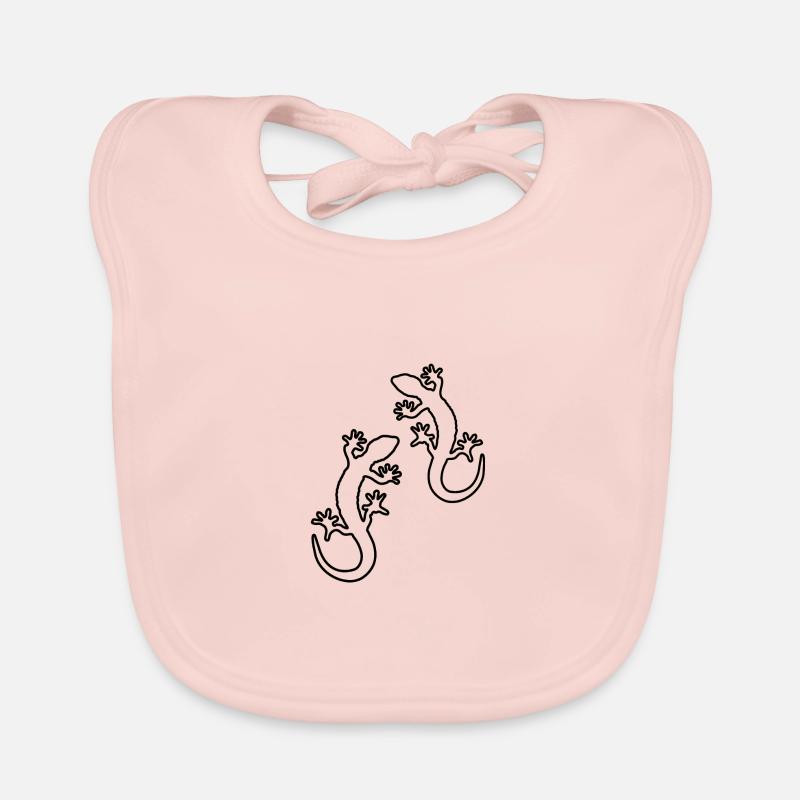 gecko zwei Baby Bio-Lätzchen