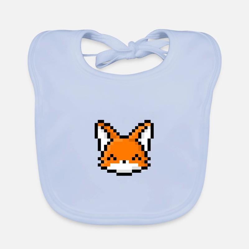 Pixel Art Fox / Fox Baby Bio-Lätzchen
