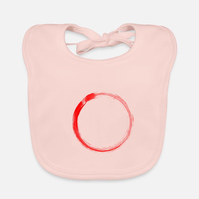 Red circle Organic Baby Bibs