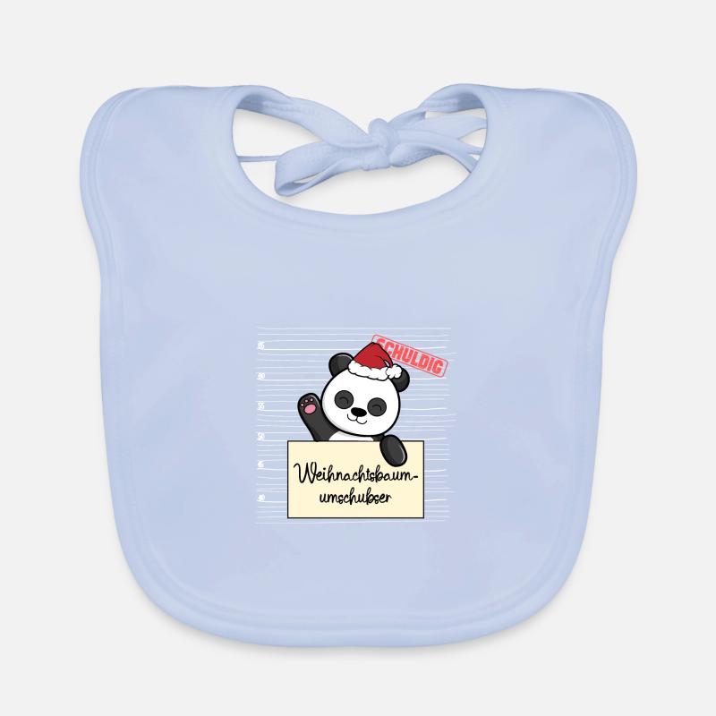 Weihnachtsbaum Umschubser Panda Baby Bio-Lätzchen